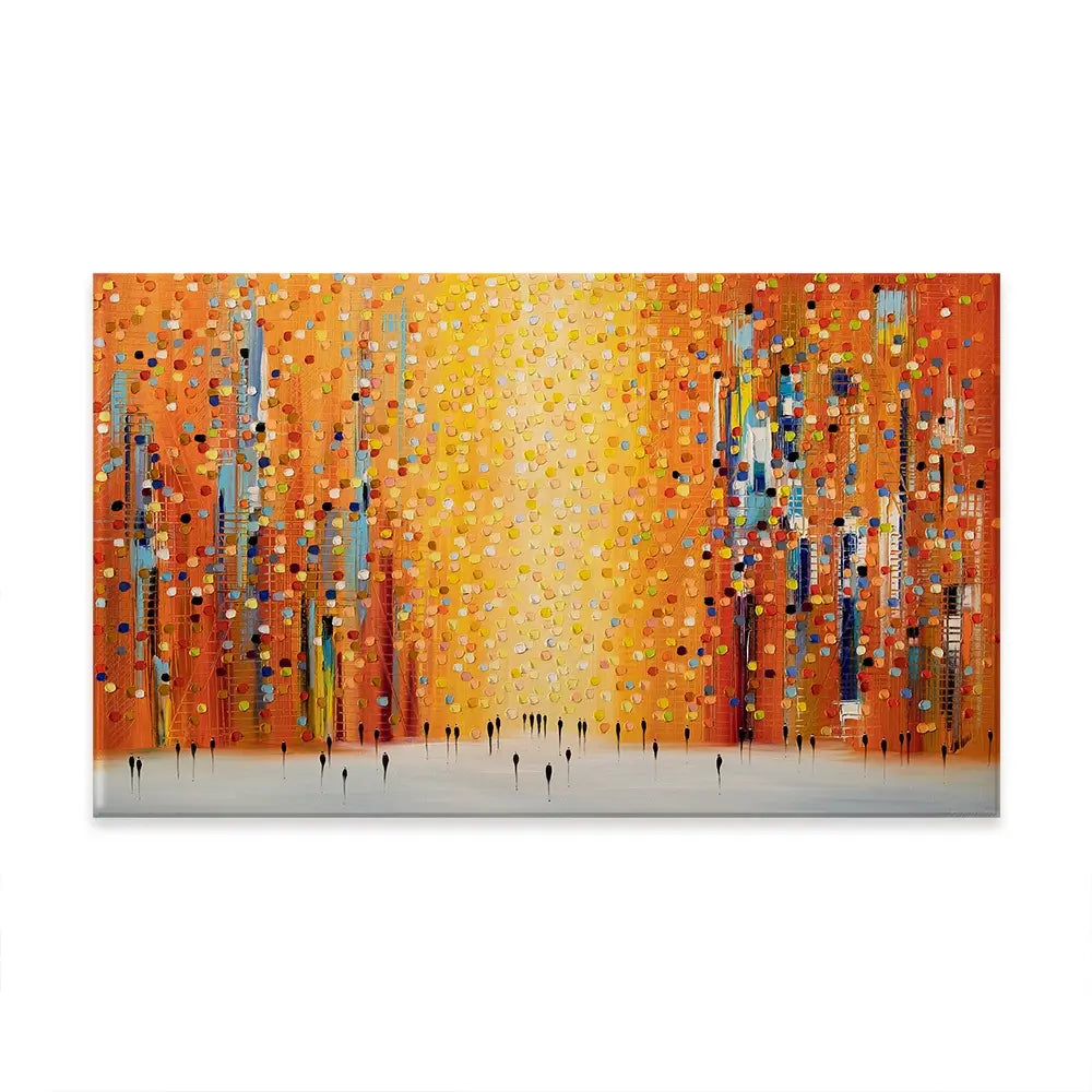 Orange Sunset Stroll Oversized Canvas Print Orange Sunset Stroll Oversized Canvas Print wall art product Art Print Shop