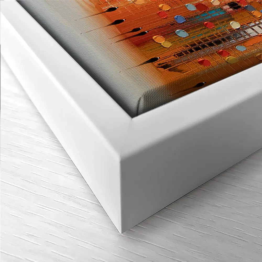 Orange Sunset Stroll Trio Canvas Print Orange Sunset Stroll Trio Canvas Print wall art product Ekaterina Ermilkina
