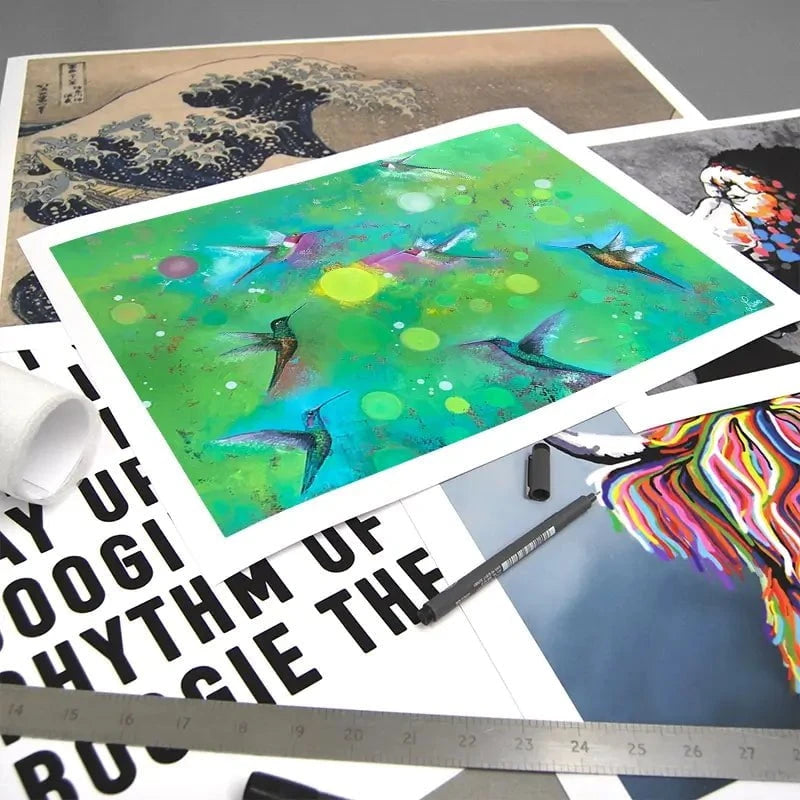 Orbs And Hummingbirds Art Print Orbs And Hummingbirds Art Print wall art product Laure Bury