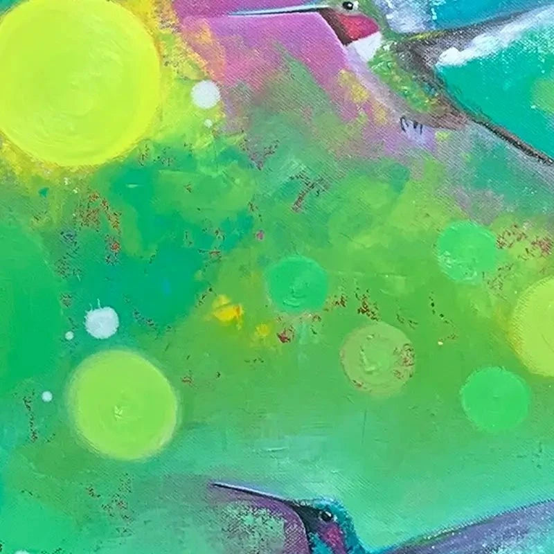 Orbs And Hummingbirds Framed Art Print Orbs And Hummingbirds Framed Art Print wall art product Laure Bury