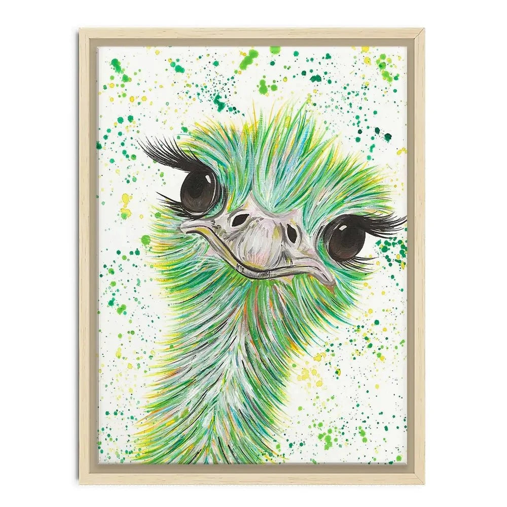 Ostrich Frank Canvas Print Ostrich Frank Canvas Print wall art product Emma LC Art