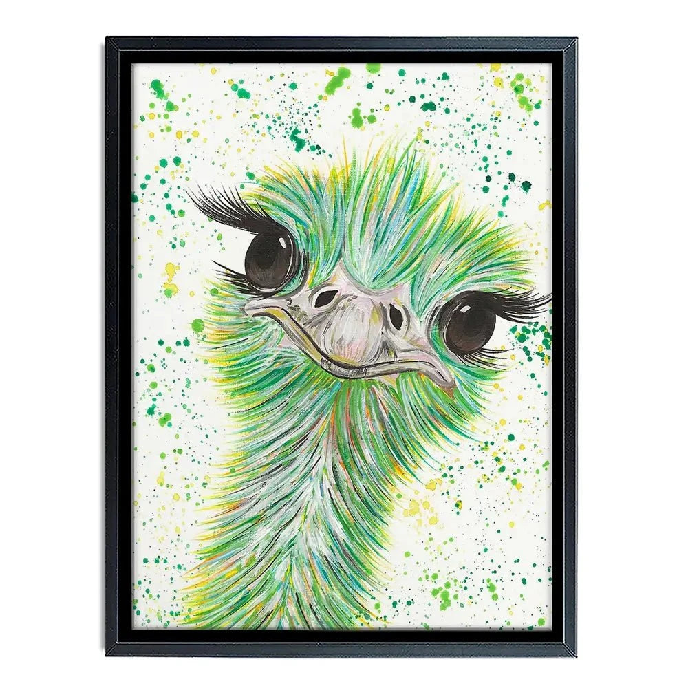 Ostrich Frank Canvas Print Ostrich Frank Canvas Print wall art product Emma LC Art