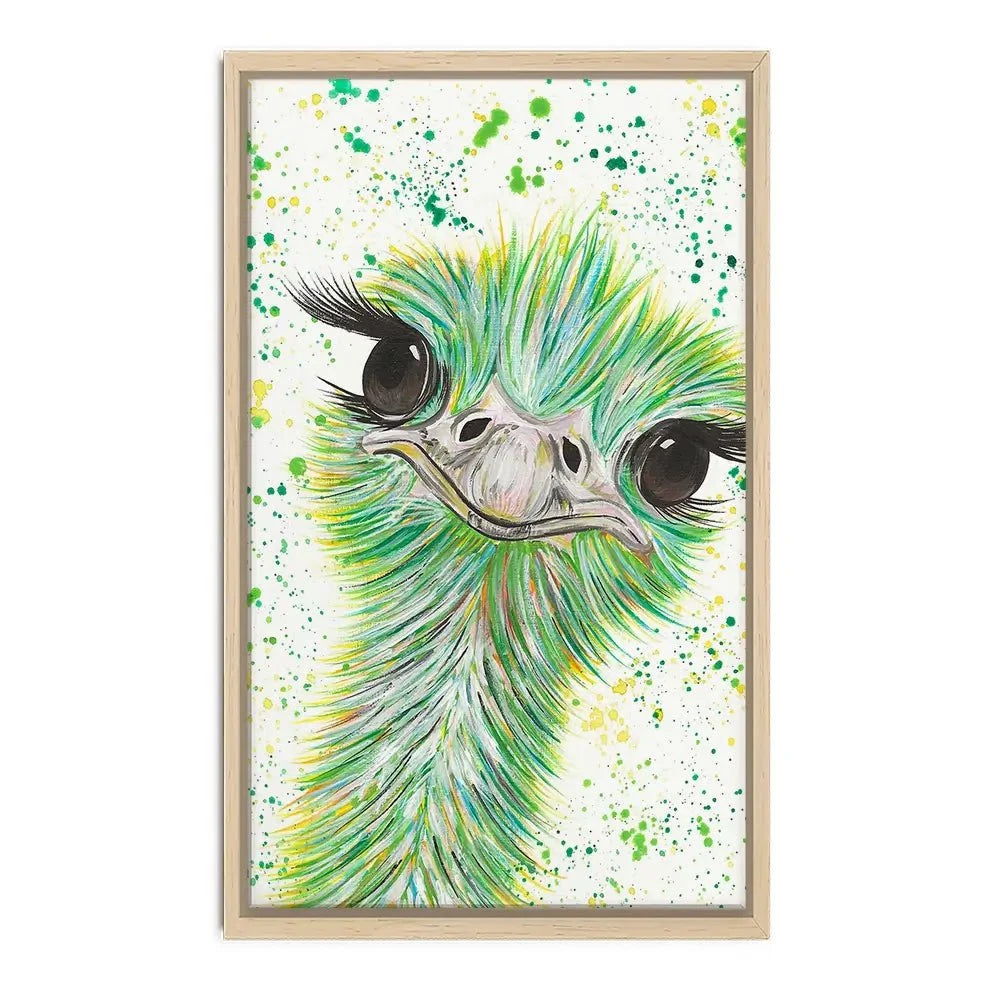 Ostrich Frank Canvas Print Ostrich Frank Canvas Print wall art product Emma LC Art