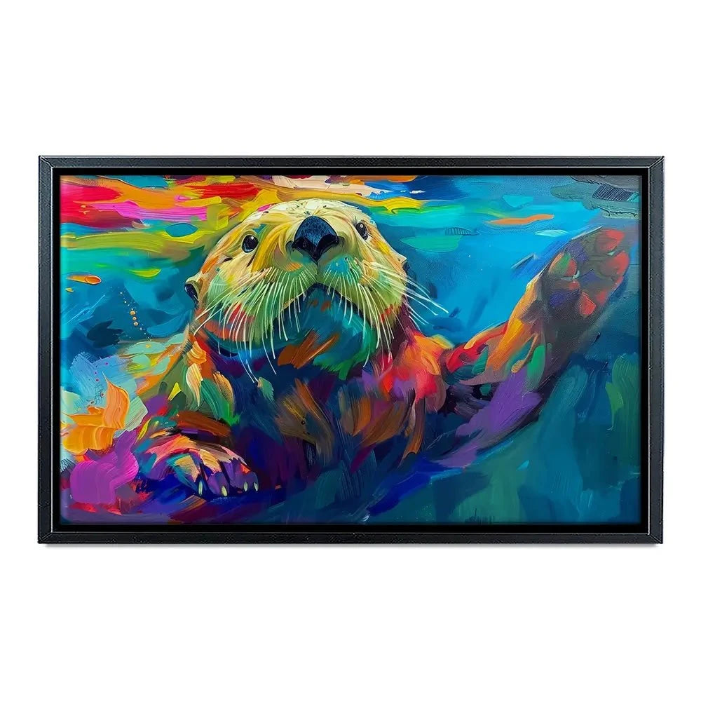 Otter Outing Canvas Print Otter Outing Canvas Print wall art product David Alexander Elder