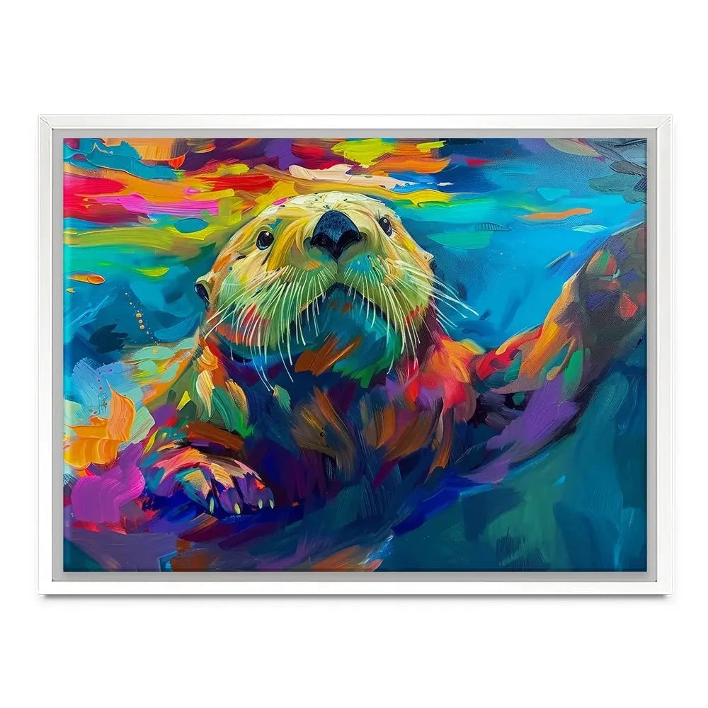 Otter Outing Canvas Print Otter Outing Canvas Print wall art product David Alexander Elder