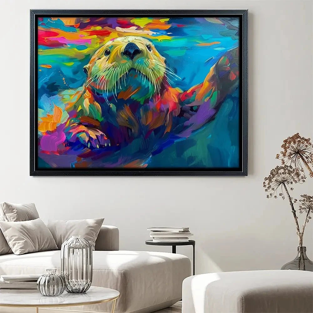 Otter Outing Canvas Print Otter Outing Canvas Print wall art product David Alexander Elder