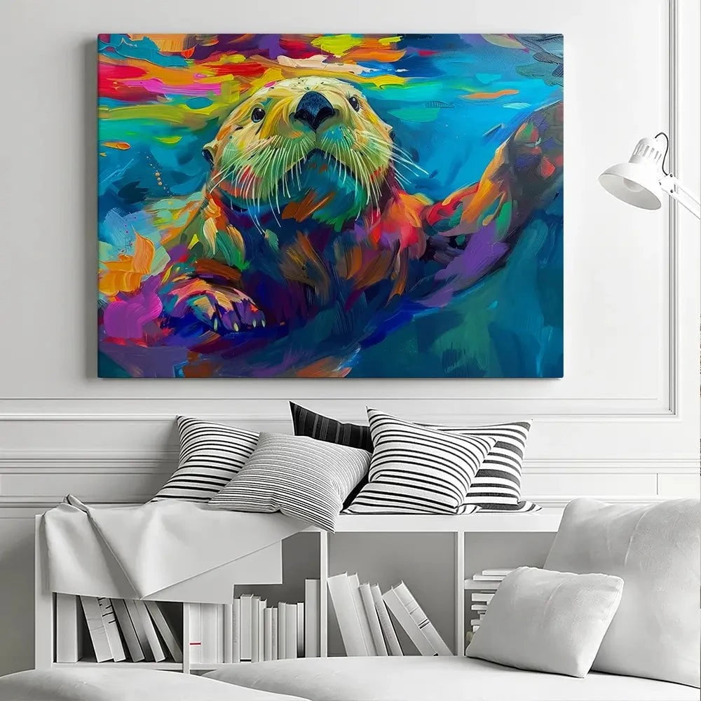 Otter Outing Canvas Print Otter Outing Canvas Print wall art product David Alexander Elder