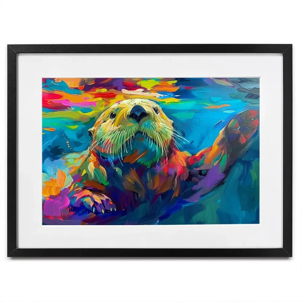 Otter Outing Framed Art Print Otter Outing Framed Art Print wall art product David Alexander Elder