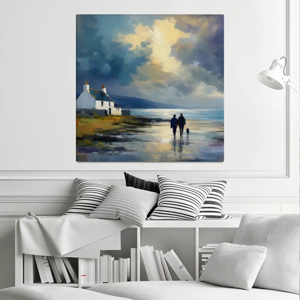 Out With Duke Square Canvas Print Out With Duke Square Canvas Print wall art product David Alexander Elder
