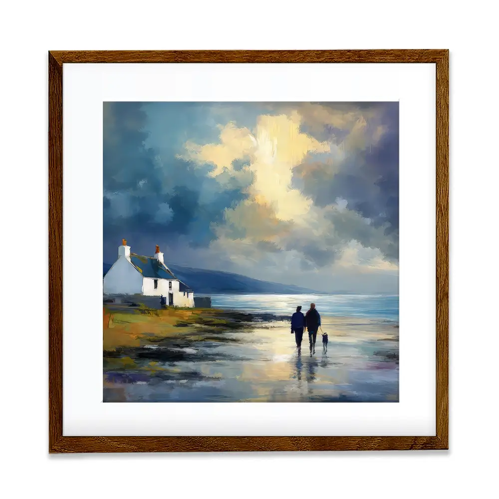 Out With Duke Square Framed Art Print Out With Duke Square Framed Art Print wall art product David Alexander Elder