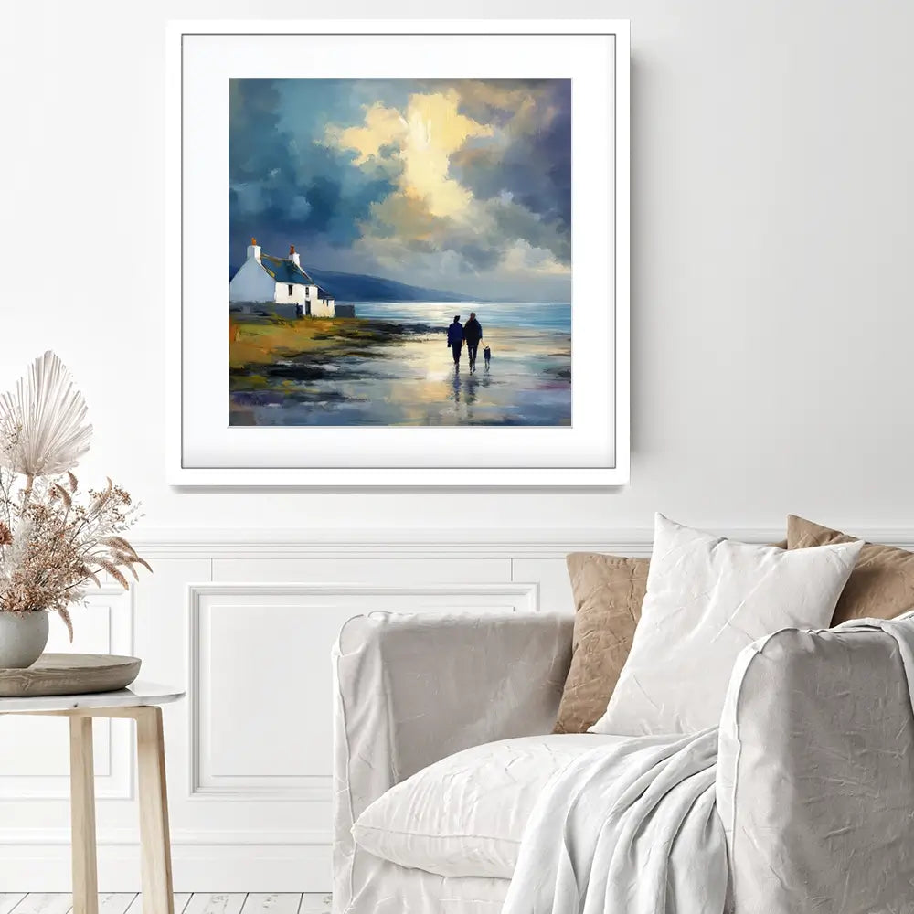 Out With Duke Square Framed Art Print Out With Duke Square Framed Art Print wall art product David Alexander Elder