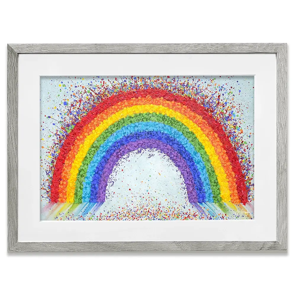 Over The Rainbow Framed Art Print Over The Rainbow Framed Art Print wall art product Jo Gough