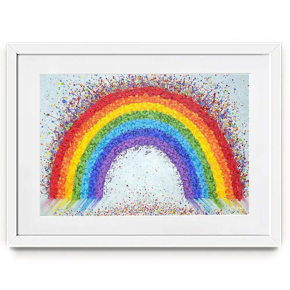 Over The Rainbow Framed Art Print Over The Rainbow Framed Art Print wall art product Jo Gough
