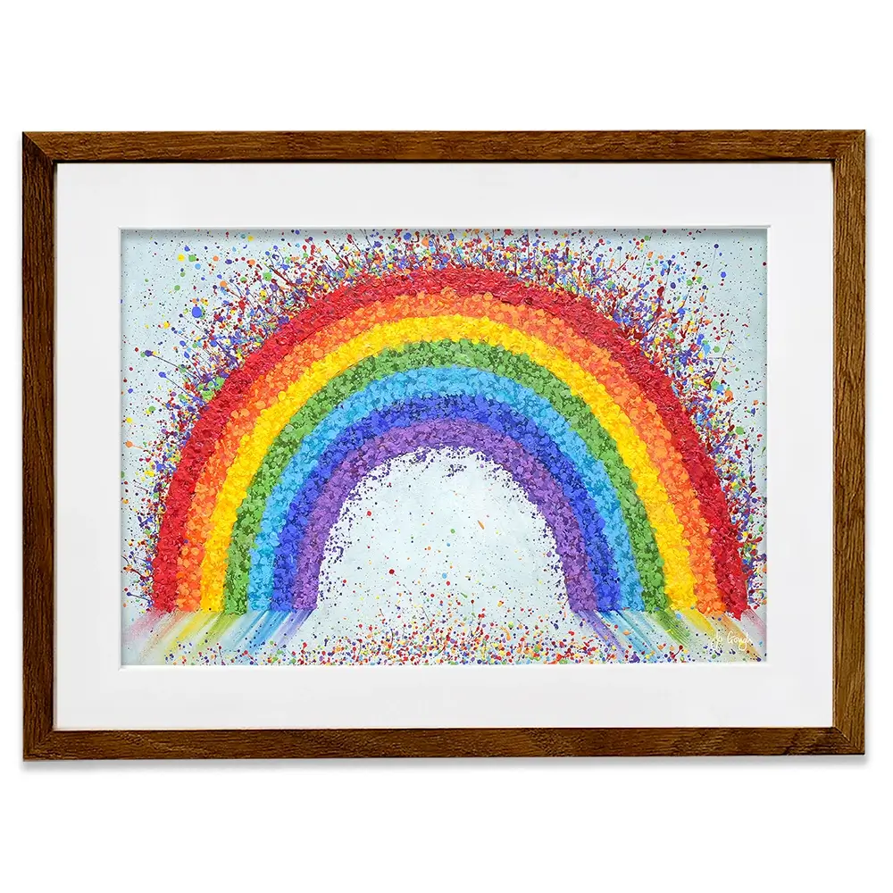Over The Rainbow Framed Art Print Over The Rainbow Framed Art Print wall art product Jo Gough