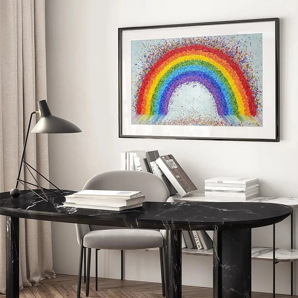Over The Rainbow Framed Art Print Over The Rainbow Framed Art Print wall art product Jo Gough
