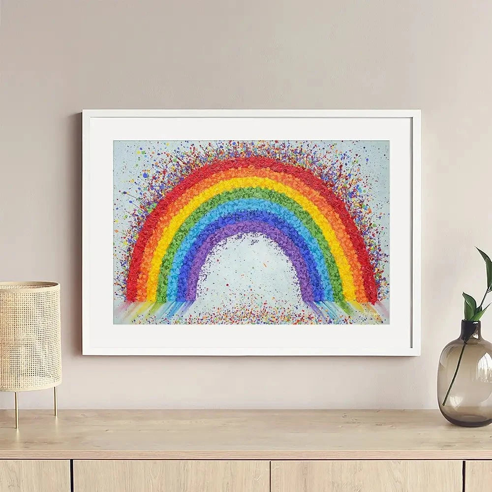 Over The Rainbow Framed Art Print Over The Rainbow Framed Art Print wall art product Jo Gough