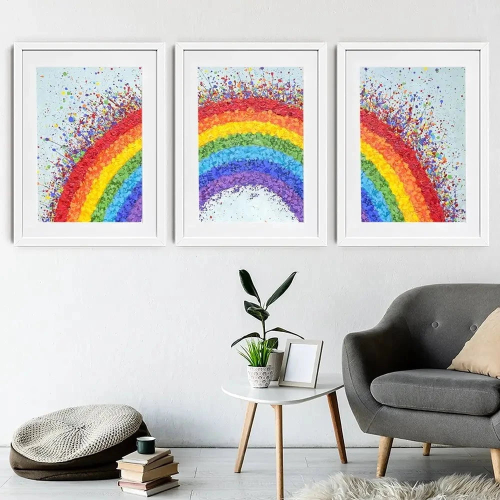 Over The Rainbow Framed Art Print Trio Over The Rainbow Framed Art Print Trio wall art product Jo Gough