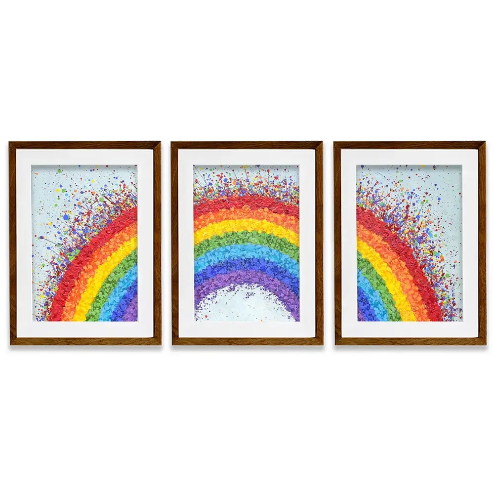 Over The Rainbow Framed Art Print Trio Over The Rainbow Framed Art Print Trio wall art product Jo Gough