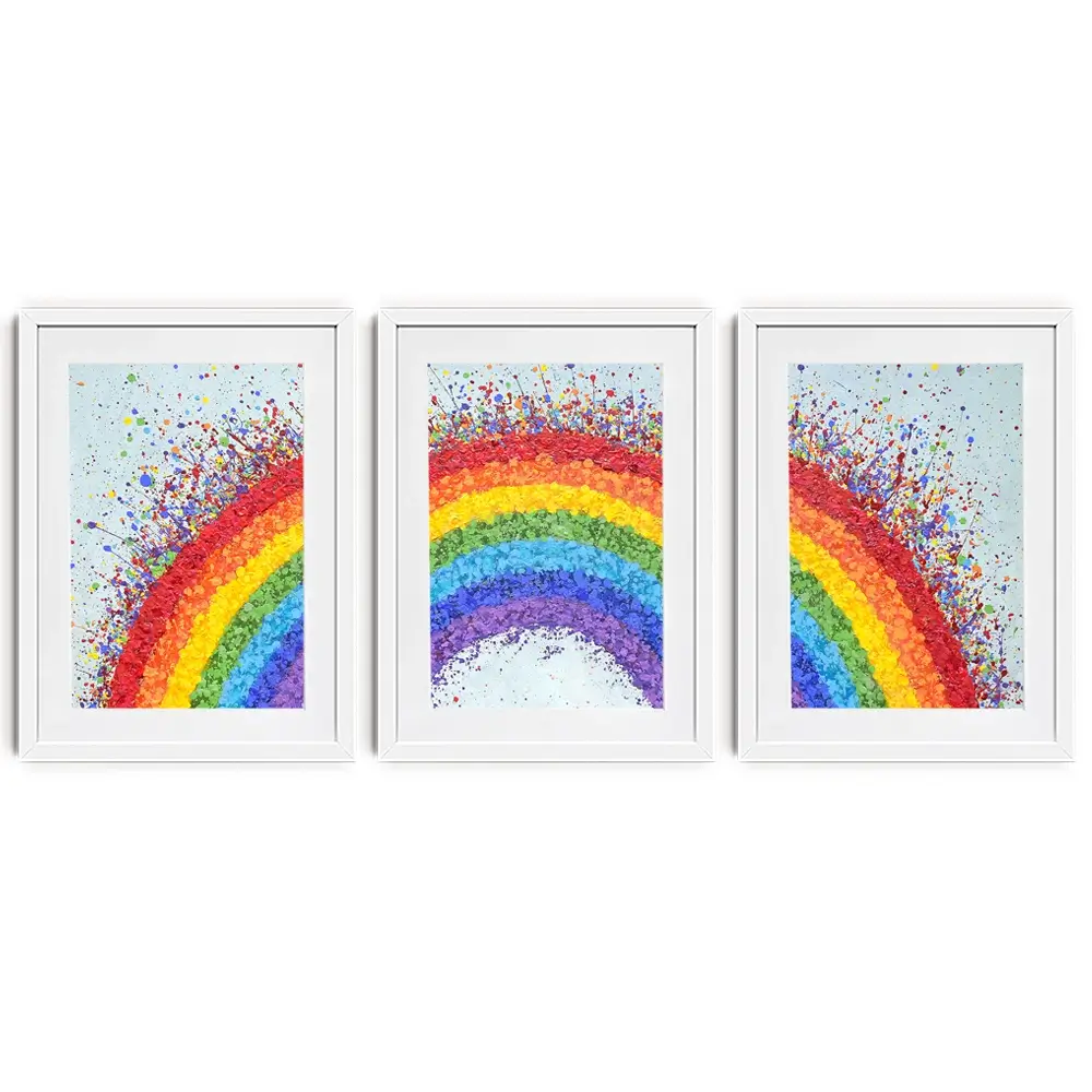 Over The Rainbow Framed Art Print Trio Over The Rainbow Framed Art Print Trio wall art product Jo Gough