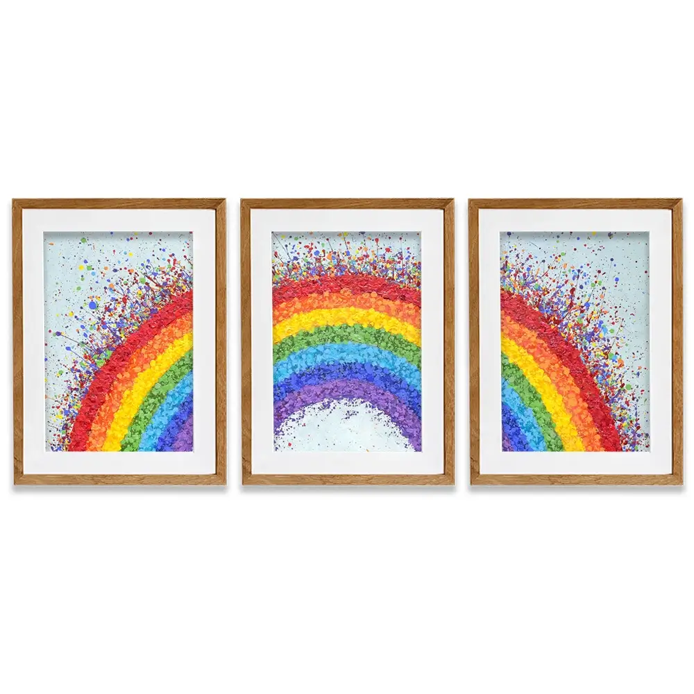 Over The Rainbow Framed Art Print Trio Over The Rainbow Framed Art Print Trio wall art product Jo Gough