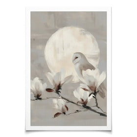 Owl Lunar Branch Art Print Owl Lunar Branch Art Print wall art product Chromatic Storm Studio
