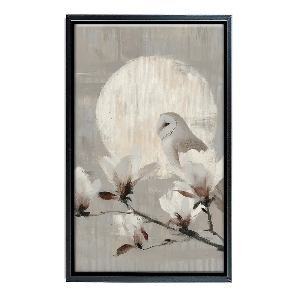 Owl Lunar Branch Canvas Print Owl Lunar Branch Canvas Print wall art product Chromatic Storm Studio
