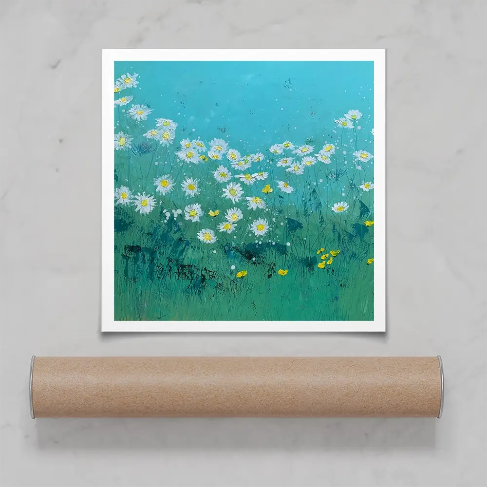 Oxeye Daisies Square Art Print Oxeye Daisies Square Art Print wall art product Laure Bury