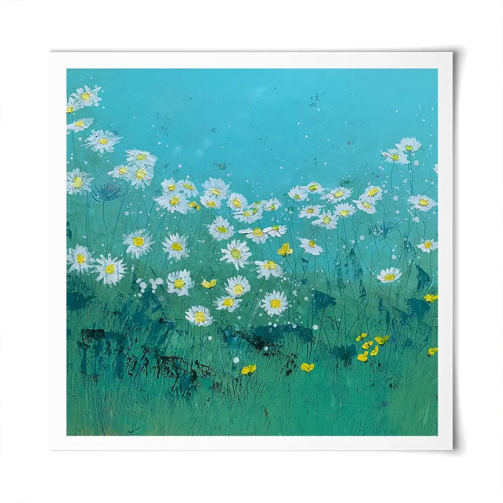 Oxeye Daisies Square Art Print Oxeye Daisies Square Art Print wall art product Laure Bury