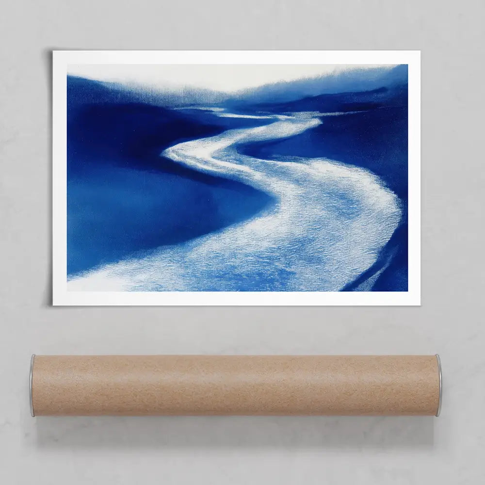 Paddle Cutting Through Water Art Print Paddle Cutting Through Water Art Print wall art product Chromatic Storm Studio