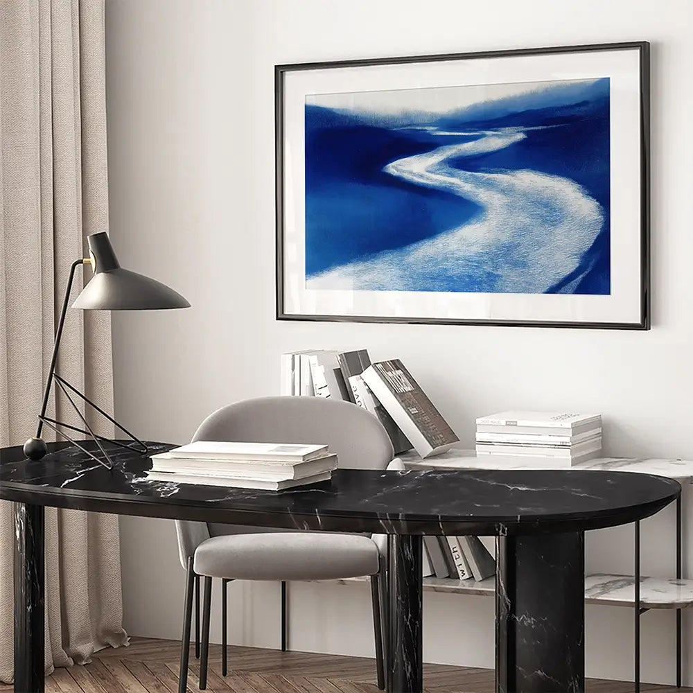 Paddle Cutting Through Water Framed Art Print Paddle Cutting Through Water Framed Art Print wall art product Chromatic Storm Studio