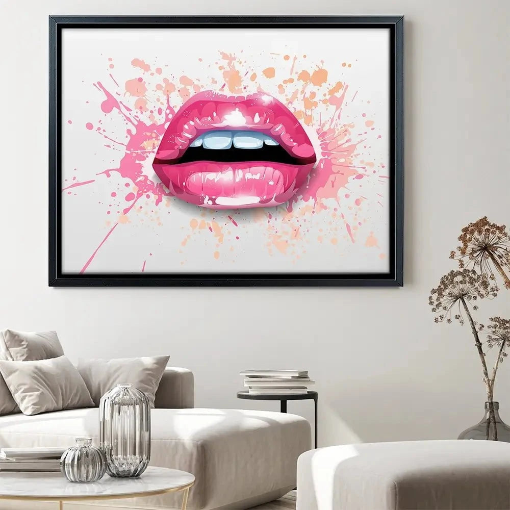 Paint Splash Lips Canvas Print Paint Splash Lips Canvas Print wall art product KenoKickit / Shutterstock