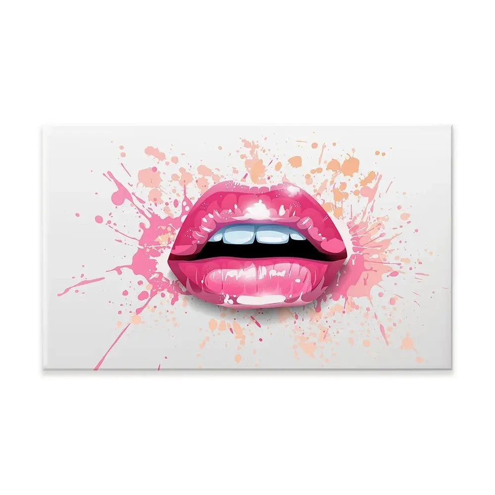 Paint Splash Lips Canvas Print Paint Splash Lips Canvas Print wall art product KenoKickit / Shutterstock