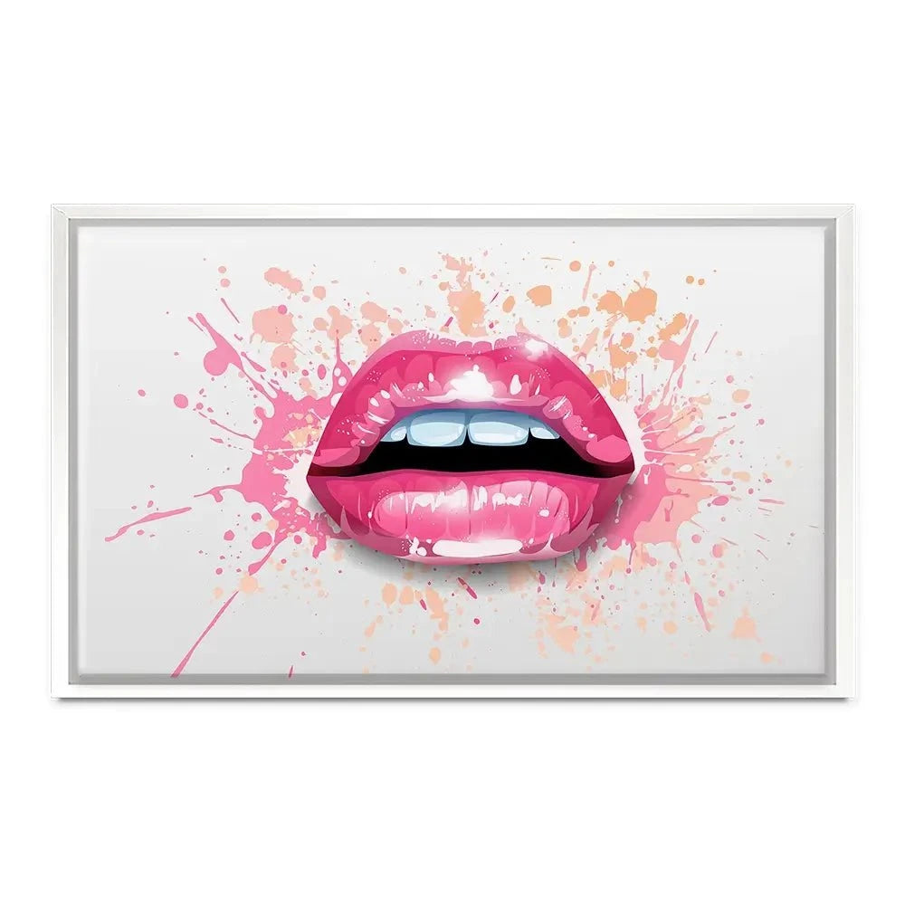 Paint Splash Lips Canvas Print Paint Splash Lips Canvas Print wall art product KenoKickit / Shutterstock