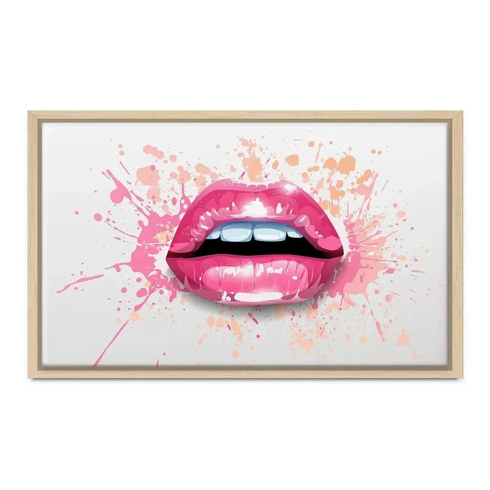 Paint Splash Lips Canvas Print Paint Splash Lips Canvas Print wall art product KenoKickit / Shutterstock