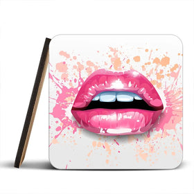 Paint Splash Lips Coaster Set Paint Splash Lips Coaster Set wall art product KenoKickit / Shutterstock