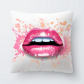 Paint Splash Lips Cushion Paint Splash Lips Cushion wall art product KenoKickit / Shutterstock