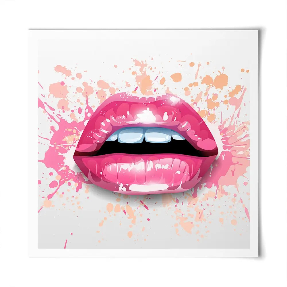 Paint Splash Lips Square Art Print Paint Splash Lips Square Art Print wall art product KenoKickit / Shutterstock