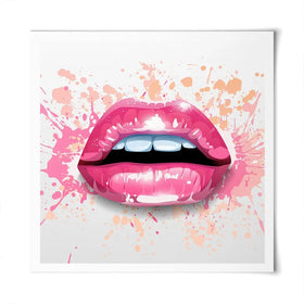 Paint Splash Lips Square Art Print Paint Splash Lips Square Art Print wall art product KenoKickit / Shutterstock
