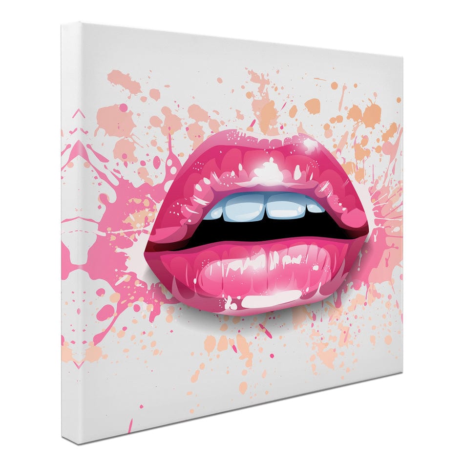 Paint Splash Lips Square Canvas Print wall art product KenoKickit / Shutterstock