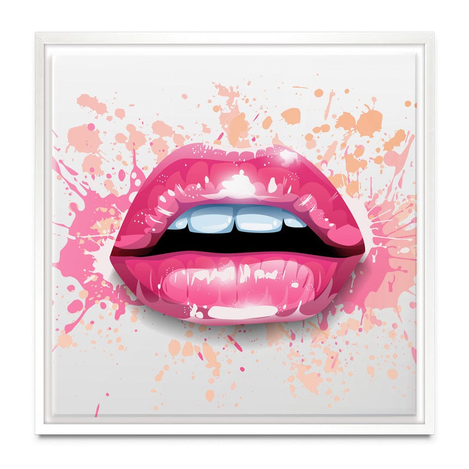 Paint Splash Lips Square Canvas Print wall art product KenoKickit / Shutterstock