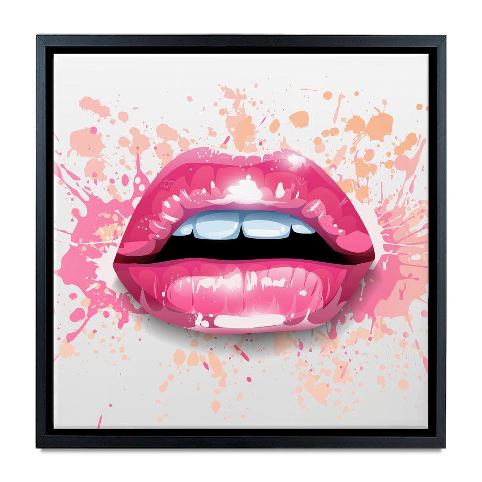 Paint Splash Lips Square Canvas Print wall art product KenoKickit / Shutterstock