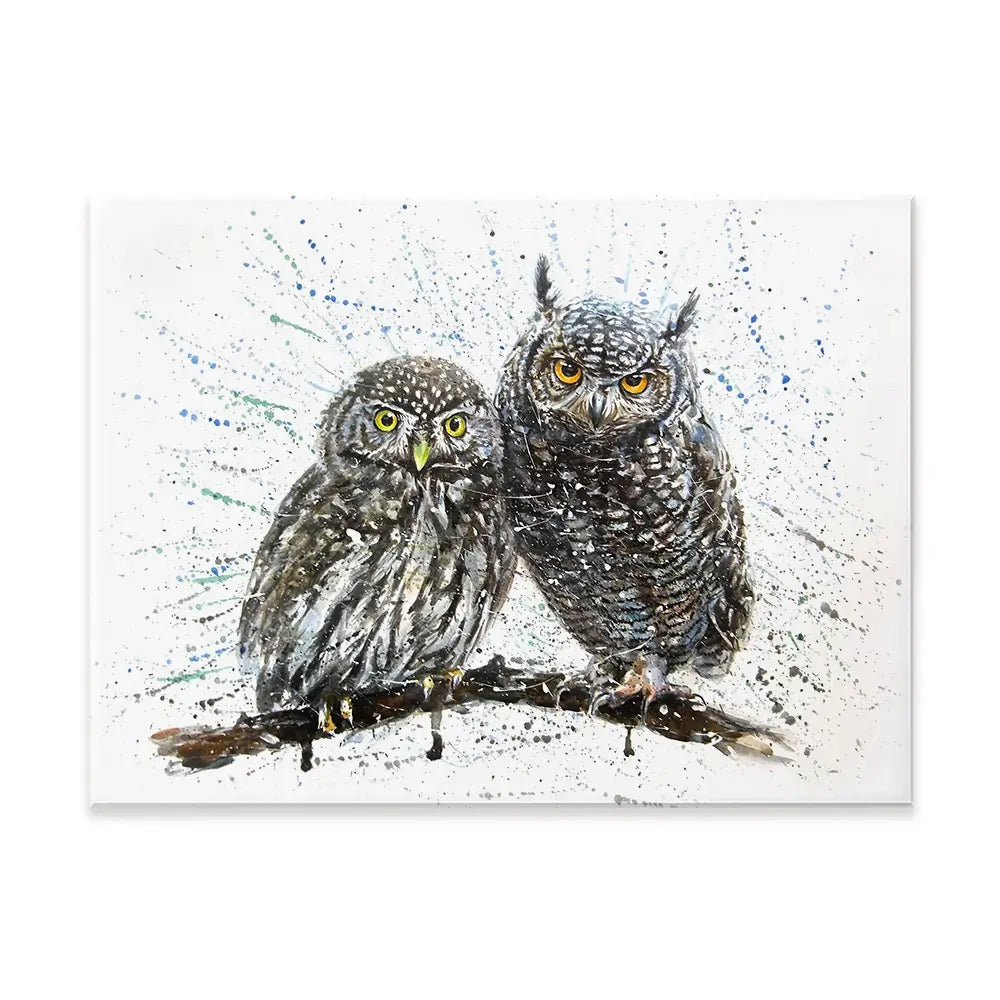 Paint Splash Owls Canvas Print Paint Splash Owls Canvas Print wall art product KOSTART / Shutterstock