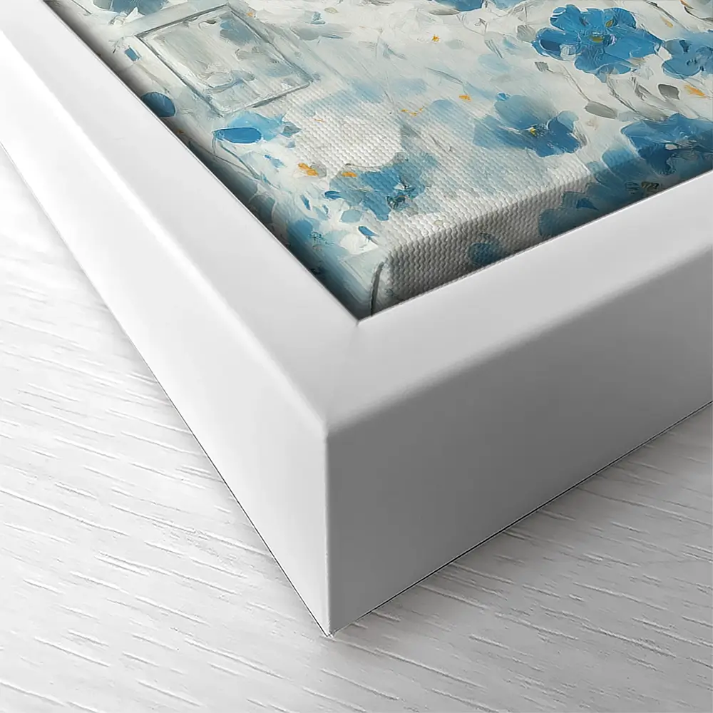 Painterly Façade With Blossoms Canvas Print Painterly Façade With Blossoms Canvas Print wall art product Chromatic Storm Studio