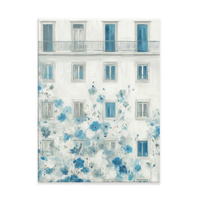 Painterly Façade With Blossoms Canvas Print Painterly Façade With Blossoms Canvas Print wall art product Chromatic Storm Studio