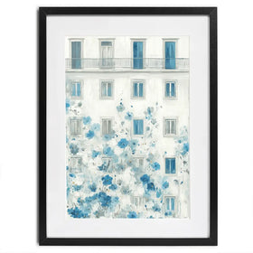 Painterly Façade With Blossoms Framed Art Print Painterly Façade With Blossoms Framed Art Print wall art product Chromatic Storm Studio