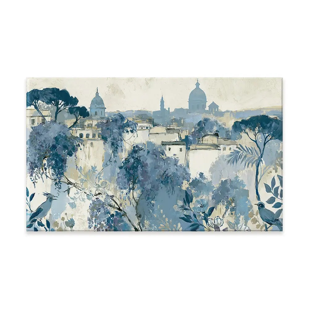 Painterly Rome Skyline Canvas Print Painterly Rome Skyline Canvas Print wall art product Chromatic Storm Studio