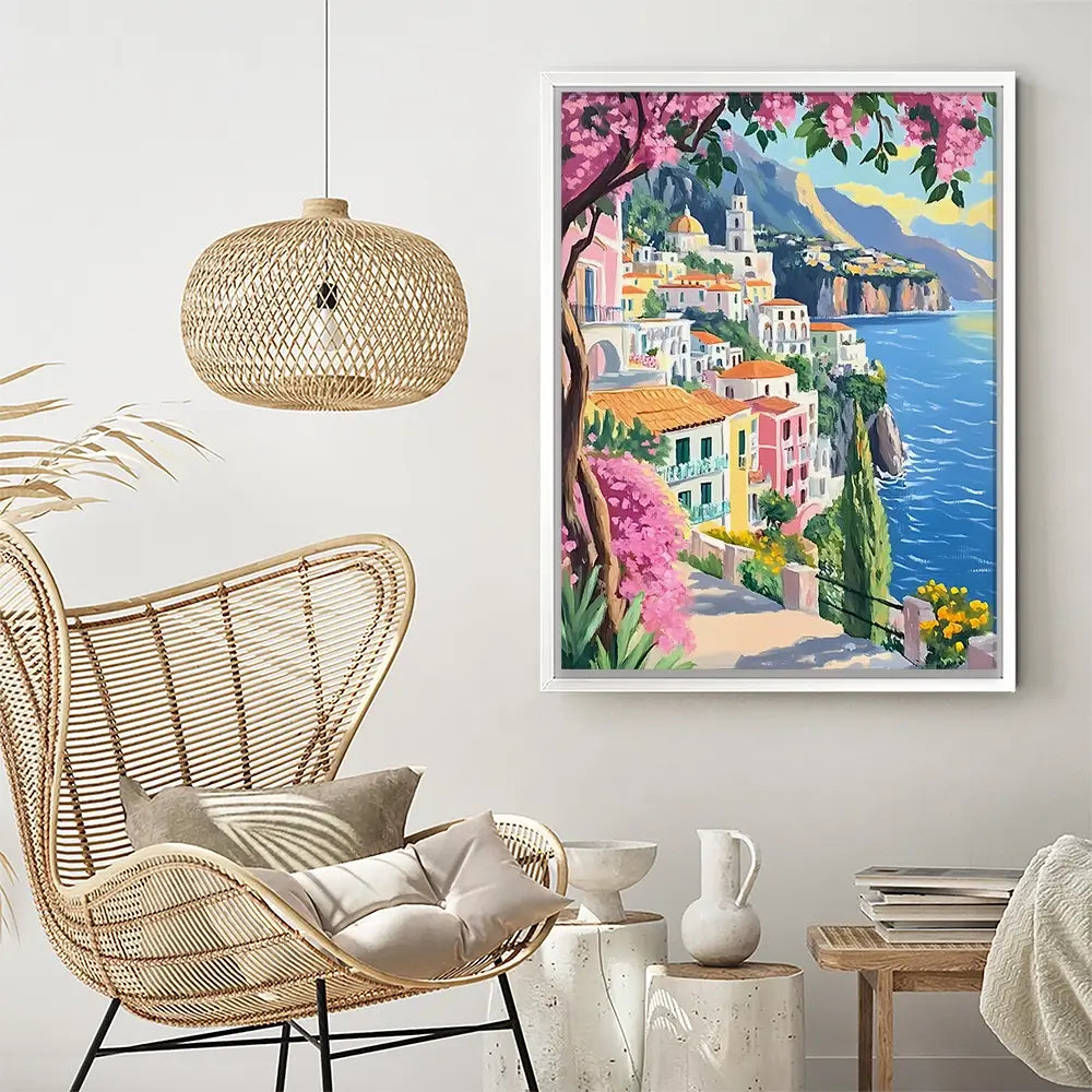 Paintings Of Amalfi Coast 1 Canvas Print Paintings Of Amalfi Coast 1 Canvas Print wall art product IAmHomeStudio