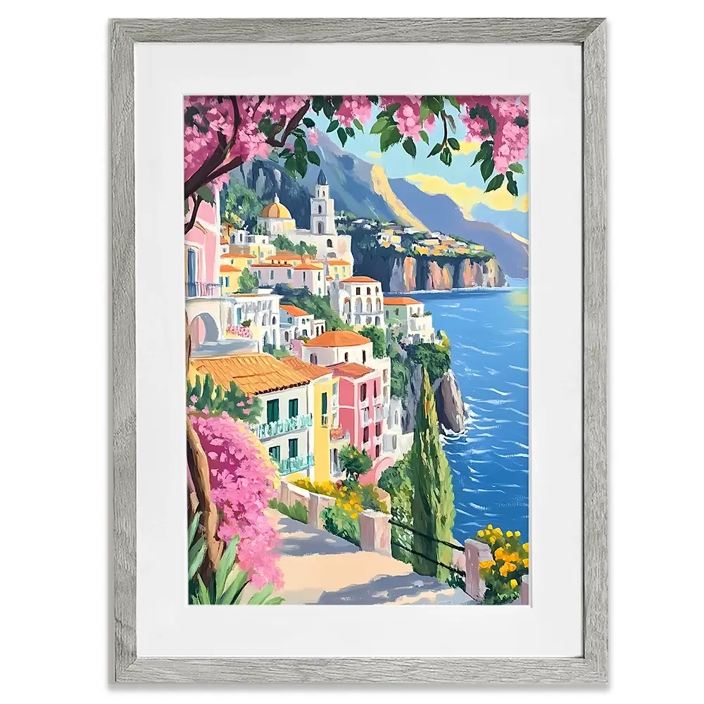 Paintings Of Amalfi Coast 1 Framed Art Print Paintings Of Amalfi Coast 1 Framed Art Print wall art product IAmHomeStudio