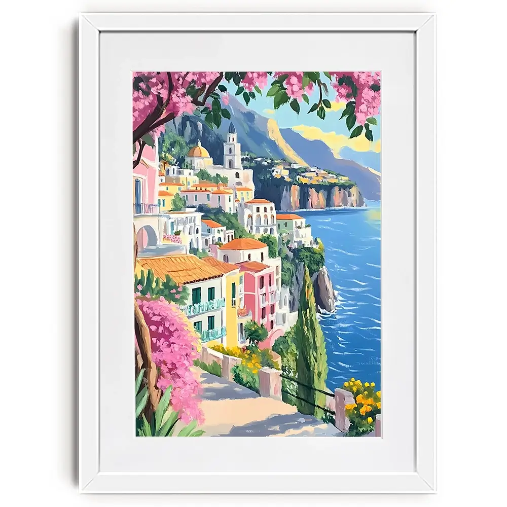 Paintings Of Amalfi Coast 1 Framed Art Print Paintings Of Amalfi Coast 1 Framed Art Print wall art product IAmHomeStudio