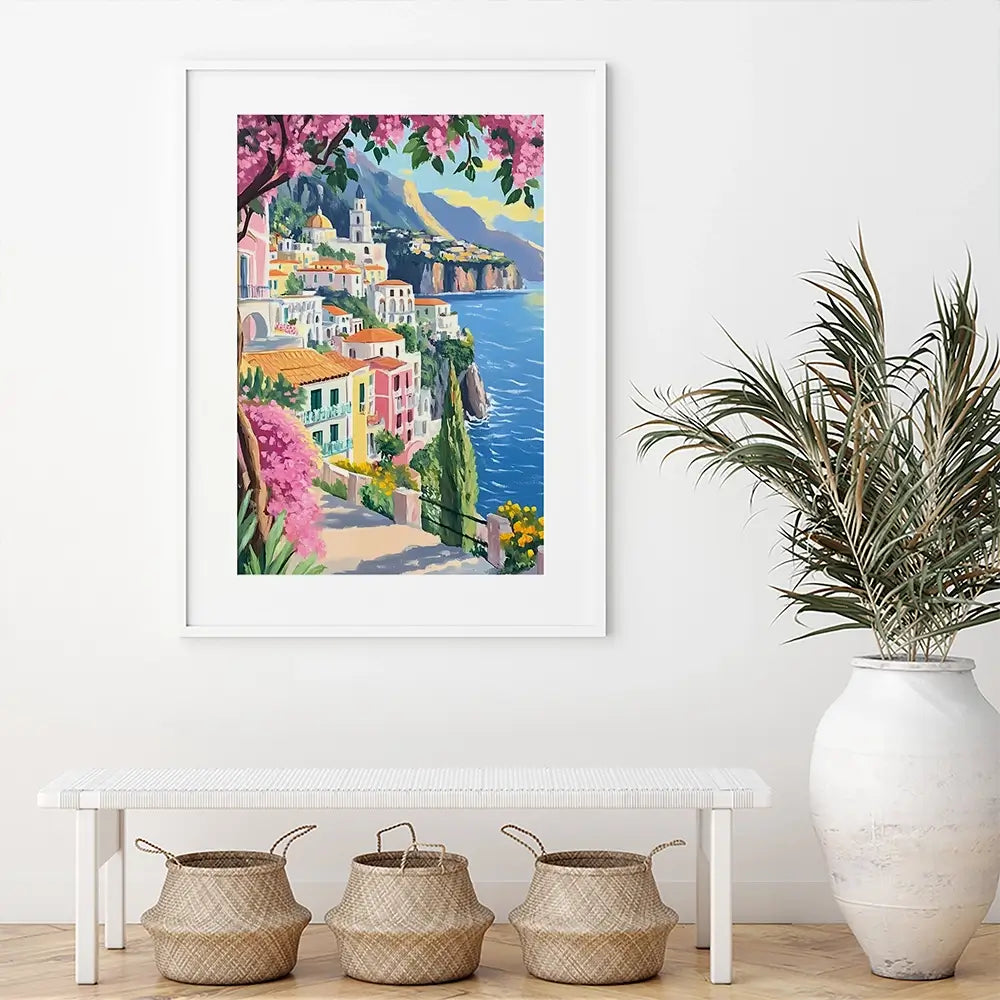 Paintings Of Amalfi Coast 1 Framed Art Print Paintings Of Amalfi Coast 1 Framed Art Print wall art product IAmHomeStudio